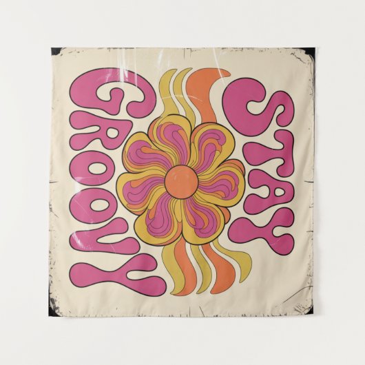 Stay Groovy タペストリー (正面(横))