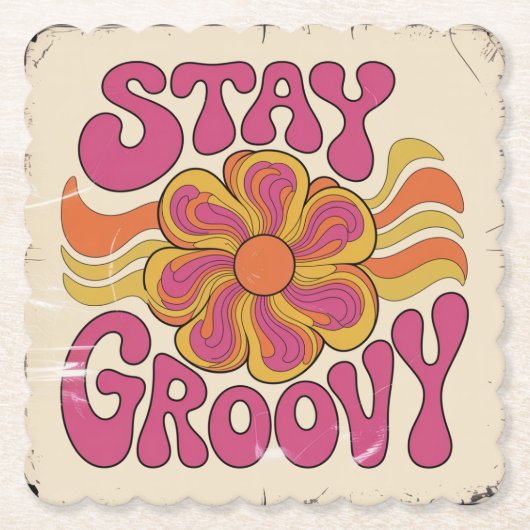Stay Groovy ペーパーコースター (正面)