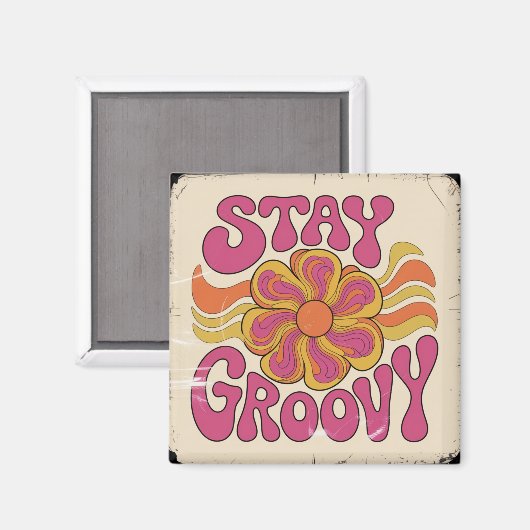 Stay Groovy マグネット (正面/裏面)