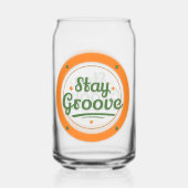 "Stay Groovy"レトロデザイン飲みガラス ガラス缶 (裏面)