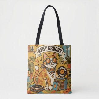 STAY GROOVY | 動物好き | ボヘミア トートバッグ