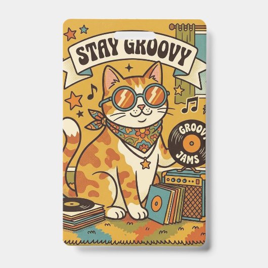STAY GROOVY | 動物好き | ボヘミア バッジ (正面)