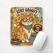 STAY GROOVY | 動物好き | ボヘミア マウスパッド (マウス)