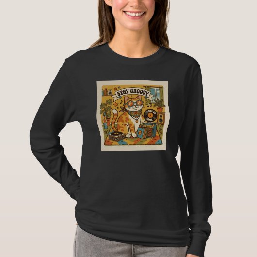 STAY GROOVY | 動物好き | ボヘミア Tシャツ (正面)