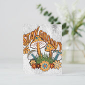 Stay Groovy 60s -レトロキノコと花 シーズンカード (スタンド正面)