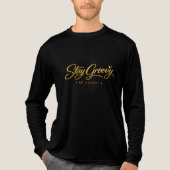 Stay Groovy – Be Unique Inspirational Long Sleeve  トライブレンドＴシャツ (正面)