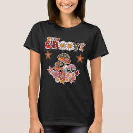 Stay Groovy Retro Mushroom & Daisy Flower Vintage  Tシャツ