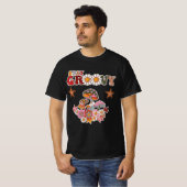 Stay Groovy Retro Mushroom & Daisy Flower Vintage  Tシャツ (正面フル)