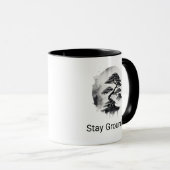 Stay Grounded Estilo minimalista en tinta マグカップ (正面右)