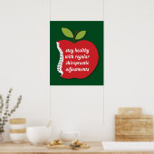 Stay Healthy (Apple)カイロプラクティックポスター20 x 24" ポスター (キッチン)