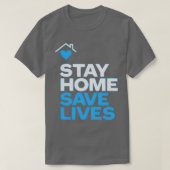 stay home 救 lives coronavirus covid19 1 tシャツ (デザイン正面)