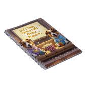 Stay Home and Order Pupcorn Cartoon dogs ノートブック (右側)