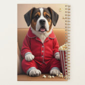 Stay Home and Order Pupcorn Cartoon dogs プランナー手帳 (裏面)