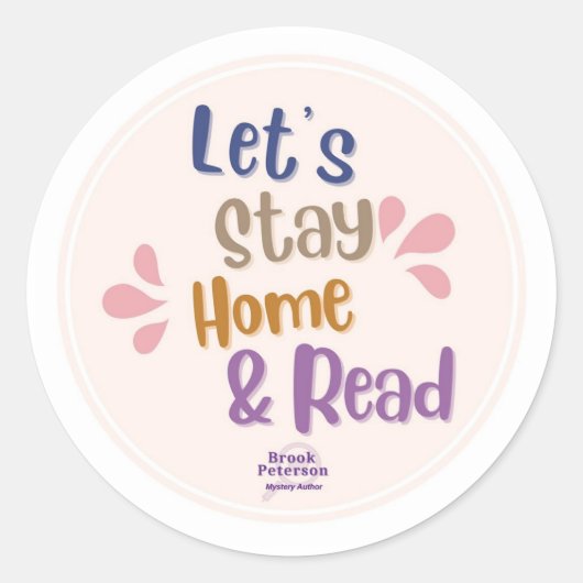 Stay Home and Sticker読 ラウンドシール (正面)