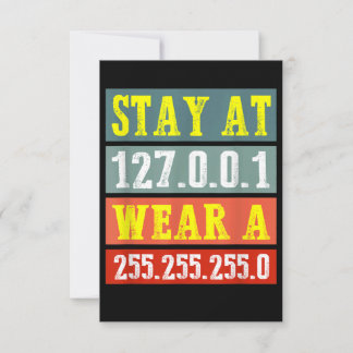 Stay Home Engineersおよびコーディング衣服用ギークマスク 出欠カード
