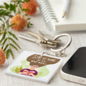 Stay Home Read More Books Book Lover キーホルダー (正面右)