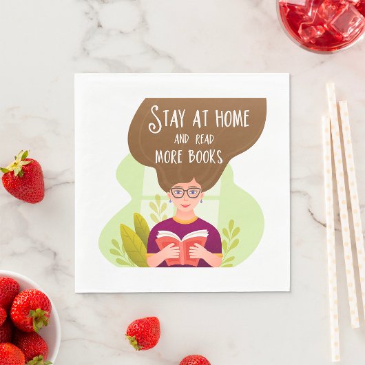 Stay Home Read More Books Book Lover スタンダードランチョンナプキン