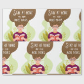 Stay Home Read More Books Book Lover ラッピングペーパー (フラット)
