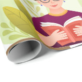 Stay Home Read More Books Book Lover ラッピングペーパー (ロールコーナー)