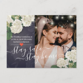 Stay Home & Stay Safeの結婚延期写真 案内ポストカード