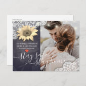 Stay Home & Stay Safeの結婚延期写真 案内ポストカード (正面/裏面)