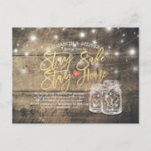 STAY HOME STAY SAFE 結婚式延期 メイソンジャー 案内ポストカード (正面)