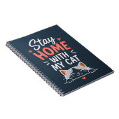 Stay Home With My Cat Cozy Introvert Cat Lover  ノートブック (右側)