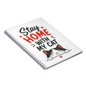 Stay Home With My Cat Cozy Introvert Cat Lover  ノートブック (右側)