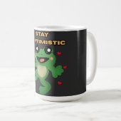 Stay Hoptimistic Cute Frog Pun Funny Frog Lover Gi コーヒーマグカップ (正面右)