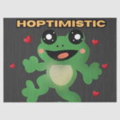 Stay Hoptimistic Cute Frog Pun Funny Frog Lover Gi 薄葉紙 (正面)