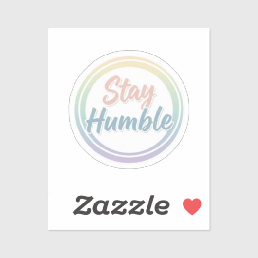 Stay Humble Pastel Quote Circle design  シール (シート)