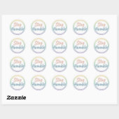 Stay Humble Pastel Quote Circle design  ラウンドシール (シート)