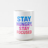 Stay Hunged Stay Focusステッカー コーヒーマグカップ (中央)