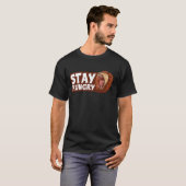 Stay Hungry Roaring Lion Mane Wild Animals Insatia Tシャツ (正面フル)