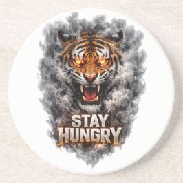 Stay Hungry Tiger Motivation Design コースター