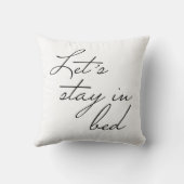 Stay In Bed Black and White and Black クッション (裏面)