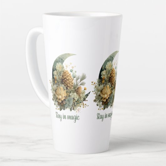 Stay in Magic Winter Moon Design カフェラテマグ (左アングル)