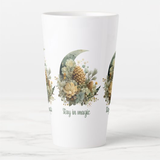 Stay in Magic Winter Moon Design カフェラテマグ (正面)