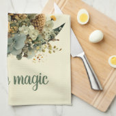 Stay in Magic Winter Moon Design キッチンタオル (四つ折り)