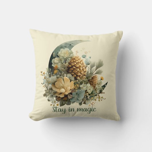 Stay in Magic Winter Moon Design クッション (正面)