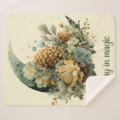 Stay in Magic Winter Moon Design シェルパブランケット (正面(横))