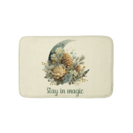 Stay in Magic Winter Moon Design バスマット