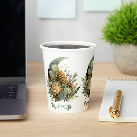 Stay in Magic Winter Moon Design 紙コップ (インサイチュ)