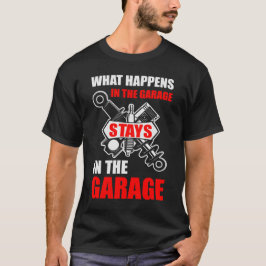 Stay In The Garage - おもしろいパパ Tシャツ