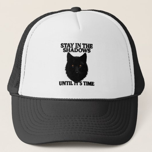 Stay In The Shadows Wolf Trucker Hat キャップ (正面)