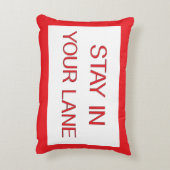 Stay in Your Lane おもしろい Traffic Road Sign アクセントクッション (裏面(縦))