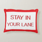 Stay in Your Lane おもしろい Traffic Road Sign アクセントクッション (裏面)