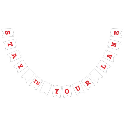 Stay in Your Lane おもしろい Traffic Road Sign Bunting バンティングフラッグ (全)