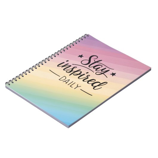 Stay Inspired Daily Journal – Gradient Design ノートブック (左側)