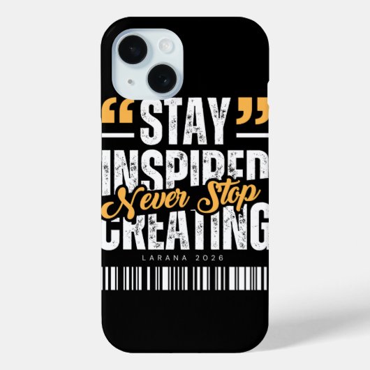 Stay Inspired Motivational Quote Phone Case Case-Mate iPhoneケース (裏面)